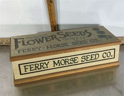 ferry's seed box metal|ANTIQUE 1800'S FERRY MORSE SEED CO. DISPLAY BOX .